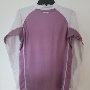 Maeda Purple White Rashguard Long Sleeve Women Medium